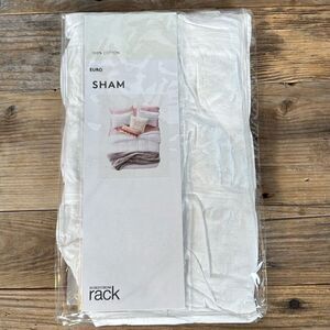 NWT Nordstrom Rack White Euro Pillow Sham - 26x26